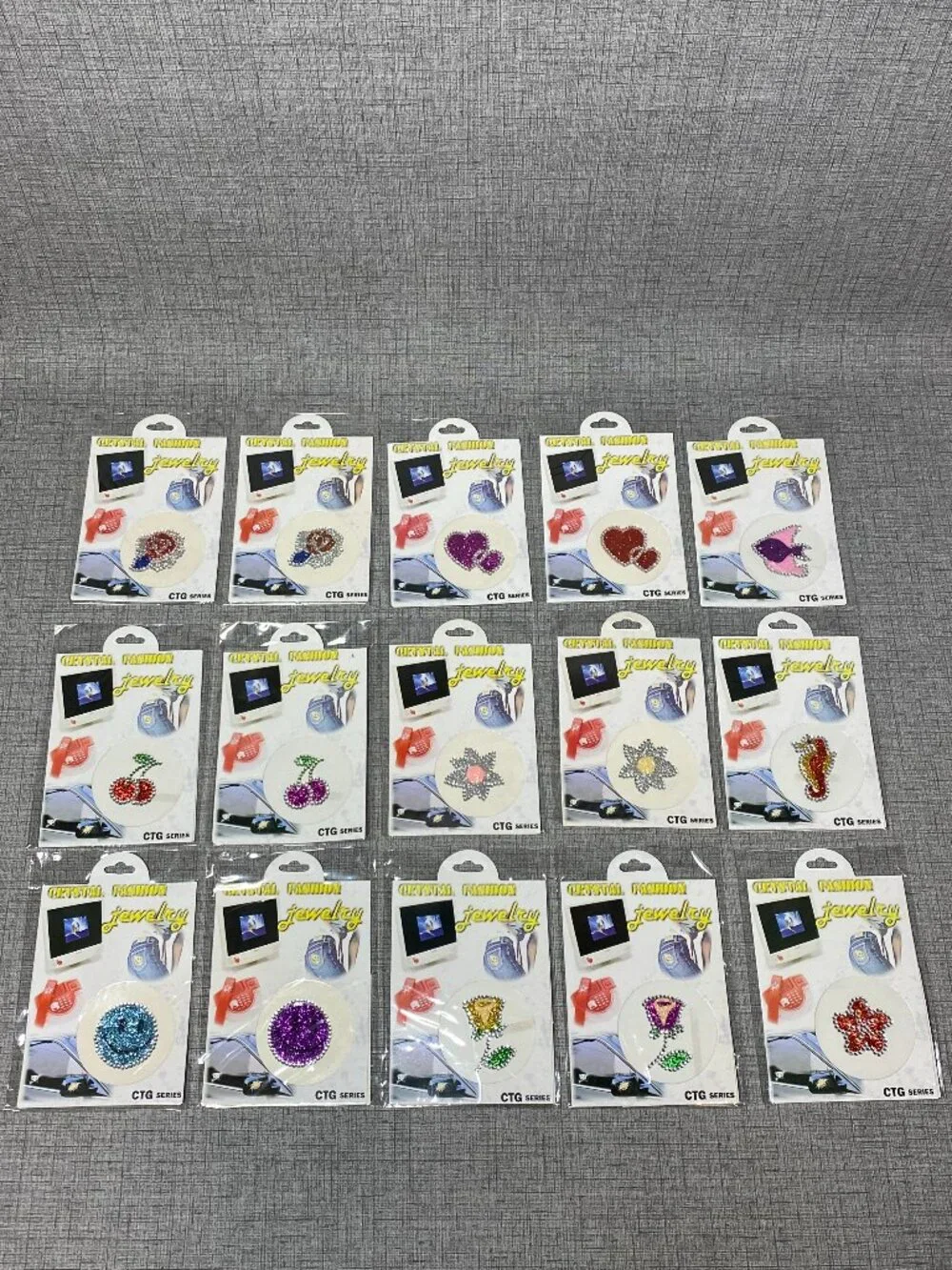 VTG Y2K NOS Crystal Fashion Jewelry Reusable Stickers Tattoo King NEW 15pc Lot B